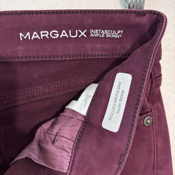 DL1961 Margaux Instascuplt ankle skinny jeans size 28. Burgundy/purple - Picture 3 of 9